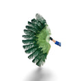 Load image into Gallery viewer, Mix Jade & Forest Green Advanced XL 2 Layer Ostrich Feather Fan 34''x 60''
