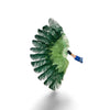 Mix Jade & Forest Green XL 2 Layer Ostrich Feather Fan 34''x 60'' with Travel leather Bag