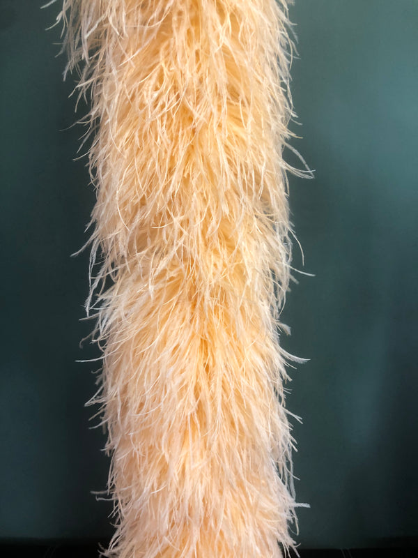 Luxurious Apricot 25 Ply Ostrich Feather Boa