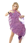 Load image into Gallery viewer, Custom color Single layer Beginner’s Ostrich Feather Fan 25"x 45"
