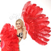 Custom color intermediate 2 layers Ostrich Feather Fan 30"x 54"