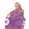 Custom color intermediate 2 layers Ostrich Feather Fan 30"x 54"