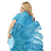 Custom color intermediate 2 layers Ostrich Feather Fan 30"x 54"