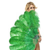 Custom color intermediate 2 layers Ostrich Feather Fan 30"x 54"