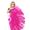 Custom color intermediate 2 layers Ostrich Feather Fan 30"x 54"