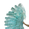 Custom color 180 degree Full Open 2 layers Ostrich Feather Fan 30"X 60"