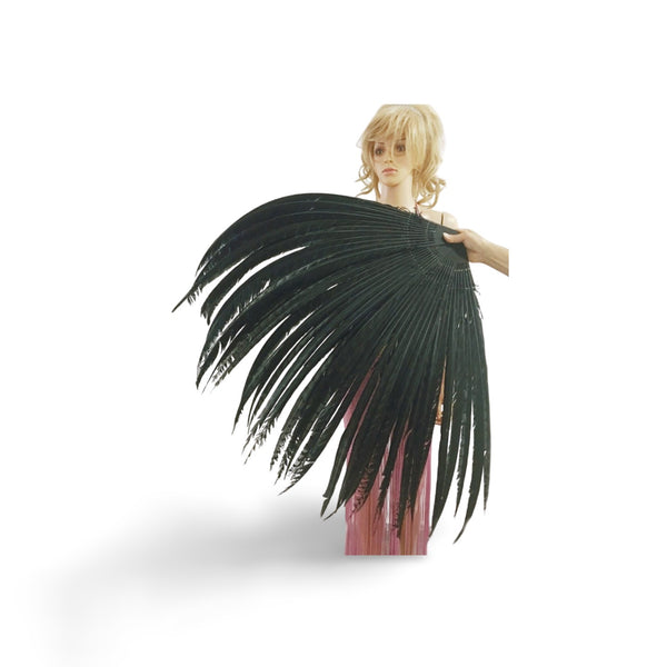 Custom color Luxury Tall huge Pheasant Feather Fan 37