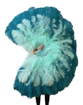Load image into Gallery viewer, Professional Triple Layers Ostrich Feather Fan 32"x 54" Mix color
