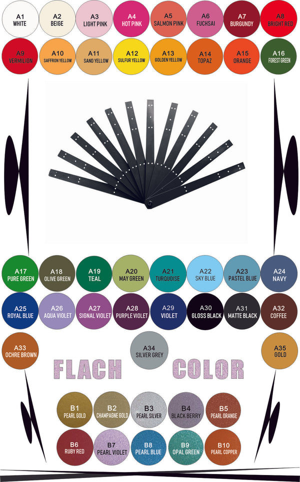 single layer feathers fan Metal aluminum staves Set of 12  & Hardware Assembly Kit