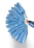 Load image into Gallery viewer, Custom color Professional 4 Layers  Ostrich Feather Fan 35"x 67"
