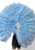 Load image into Gallery viewer, Custom color Professional 4 Layers  Ostrich Feather Fan 35"x 67"
