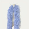 Boa de plumas de avestruz de lujo azul claro de 12 capas de 71 &quot;de largo (180 cm)