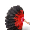 Custom mix color 2 Layers Ostrich Feather Fan 30''x 54'' with Travel leather Bag