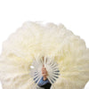 Single layer Beige Beginner’s Ostrich Feather Fan 25"x 45"