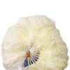 Single layer Beige Beginner’s Ostrich Feather Fan 25"x 45"