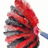 Custom Mix Alternating Color XL 2 Layers Ostrich Feather Fan 34"x60"