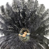 Custom colors Advanced 180 DEGREE FULL OPEN XL 2 layers Ostrich Feather Fan 34"x 68"