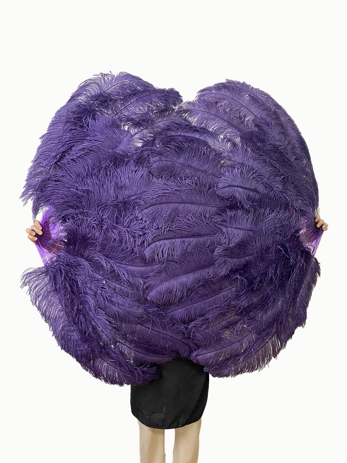 Advanced Blackberry XL 2 Layers Ostrich Feather Fan 34"x 60"