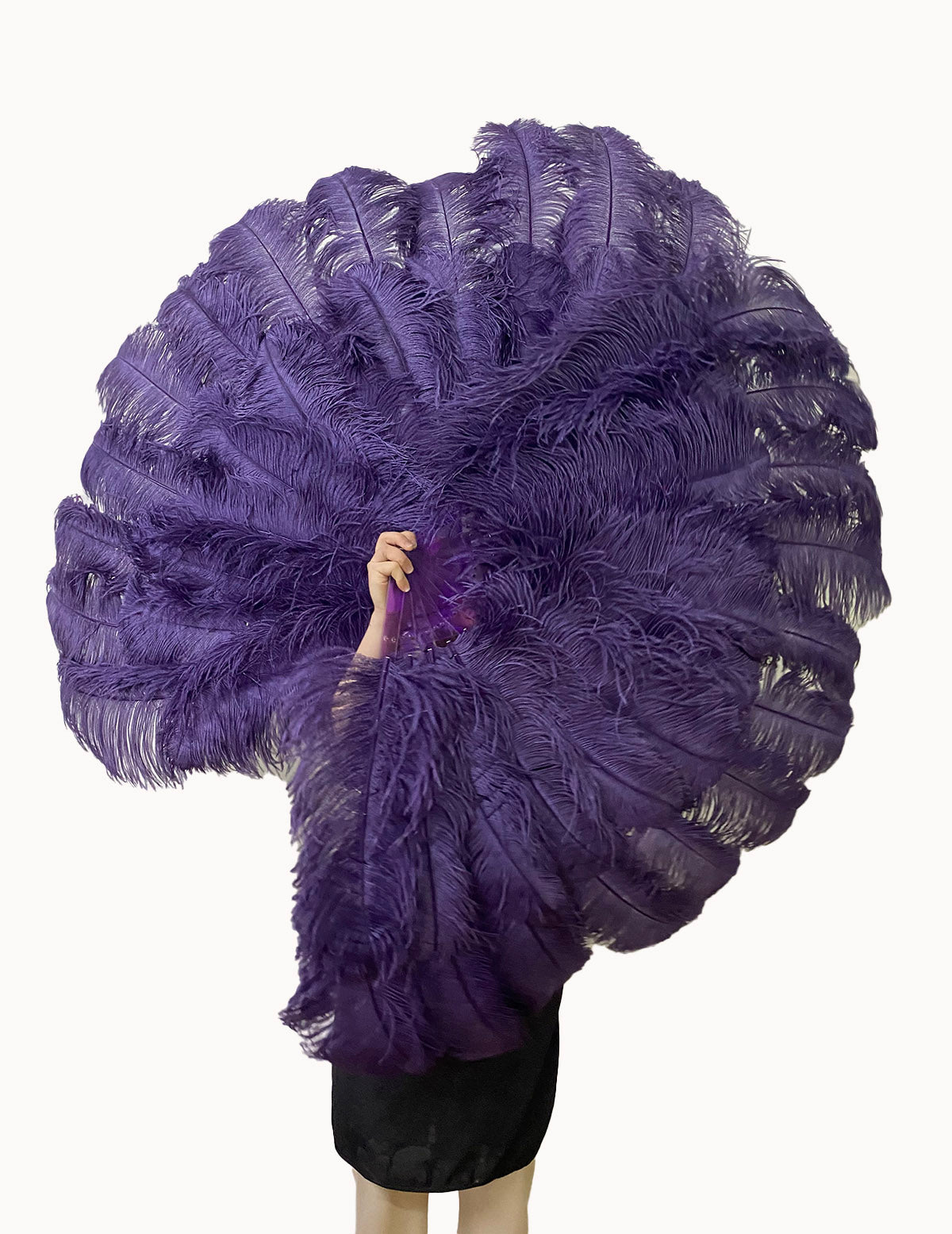 Advanced Blackberry XL 2 Layers Ostrich Feather Fan 34"x 60"