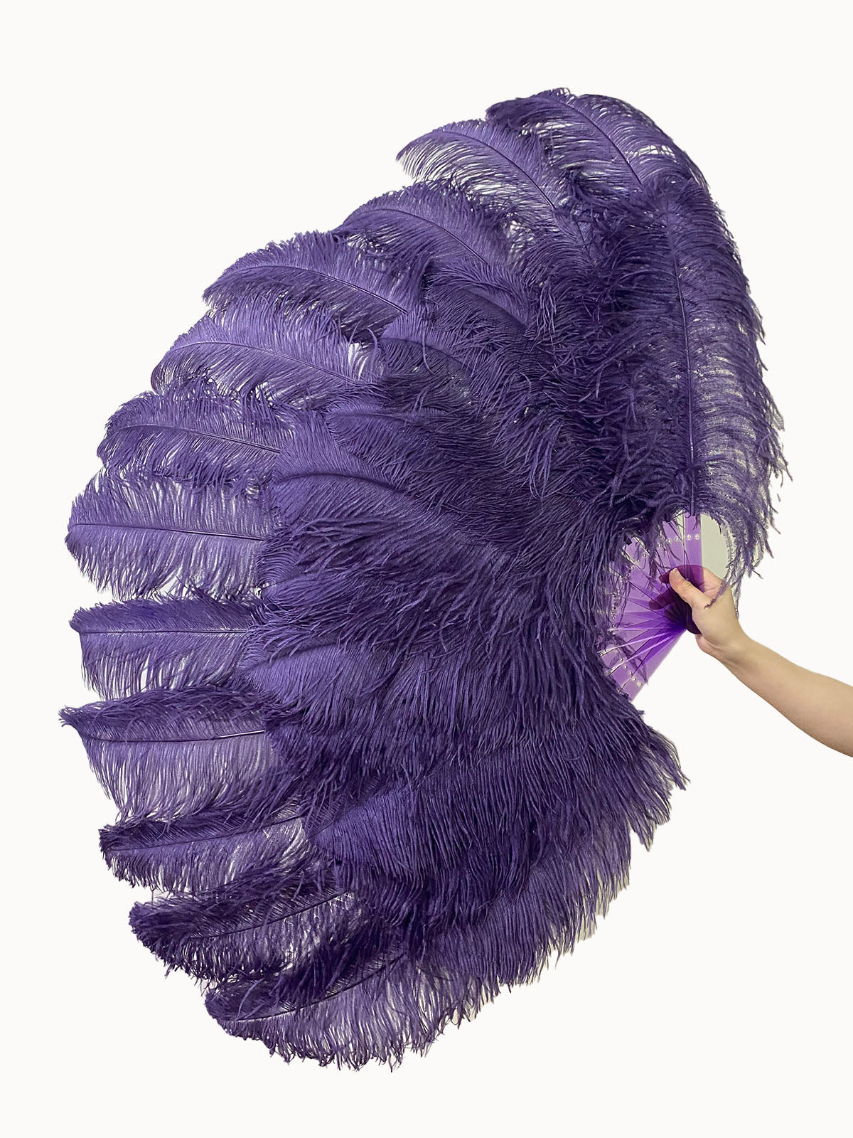 Advanced Blackberry XL 2 Layers Ostrich Feather Fan 34"x 60"