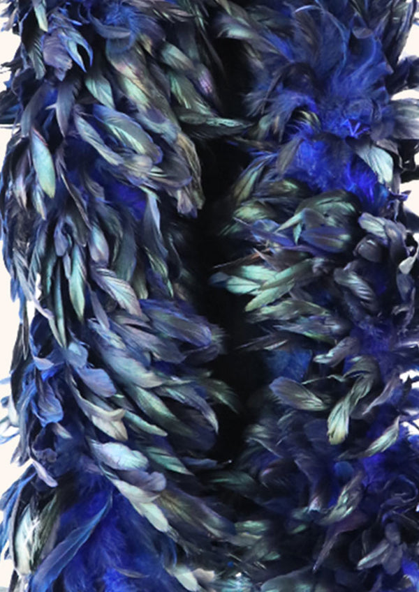 Blue Lightweight Coque Schlappen feathers Boa