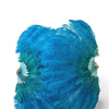 CUSTOM U/D MIX COLOR 180 DEGREE FULL OPEN 2 LAYERS OSTRICH FEATHER FAN "30"X 60"