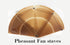 Conjunto colorido de 4 pautas Pheasant Fan de 6" (15.5 cm) de comprimento e kit de montagem de ferragens.