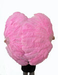 Load image into Gallery viewer, Bright Pink Advanced XL 2 Layers Ostrich Feather Fan 34"x 60"
