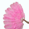 Bright Pink Advanced XL 2 Layers Ostrich Feather Fan 34"x 60"