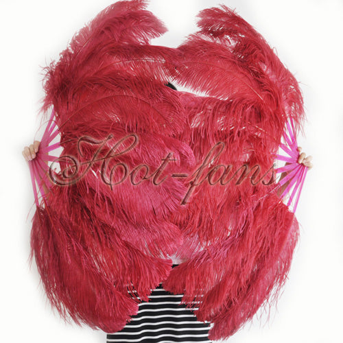 A pair Custom color Single layer Beginner’s Ostrich Feather Fan