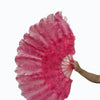 Beginner Coral red Marabou & Ostrich Feather fan 21"x 38"