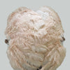 Abanico de plumas de avestruz XL de 2 capas de arena del desierto de 34&#39;&#39;x 60&#39;&#39; con bolsa de viaje de cuero.