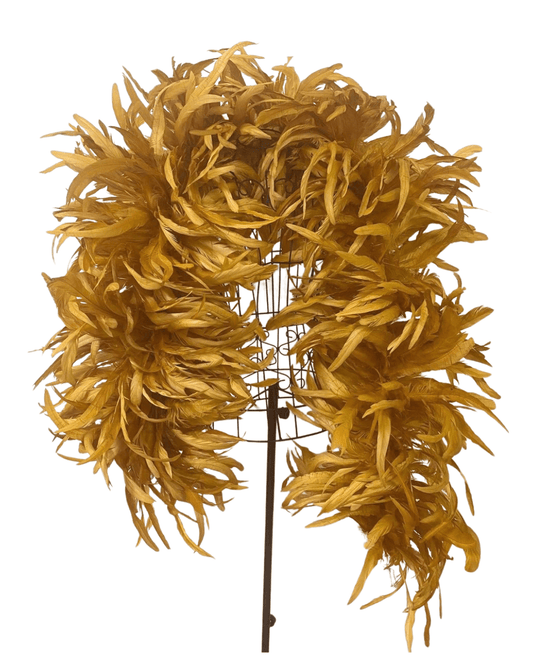 Gold color Big Rooster Feathers Boa Tail Shawl - hotfans