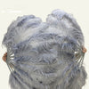 Un par de abanicos de plumas de avestruz de una sola capa de 24&quot;x 41&quot; con duelas de aluminio.