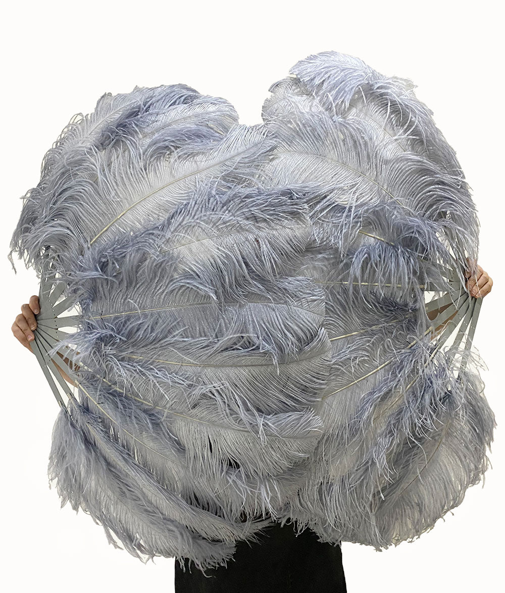 A pair Custom color Single layer Beginner’s Ostrich Feather Fan