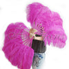 A pair Custom color Single layer Beginner’s Ostrich Feather Fan