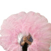 Single layer pink Beginner’s Ostrich Feather Fan 25"x 45"