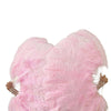 Single layer pink Beginner’s Ostrich Feather Fan 25"x 45"