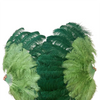 Custom U/D Color XL 2 Layers Ostrich Feather Fan 34"x60"