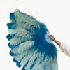 Custom Mix color Professional 3 Layers Ostrich Feather Fan 34"x 65"