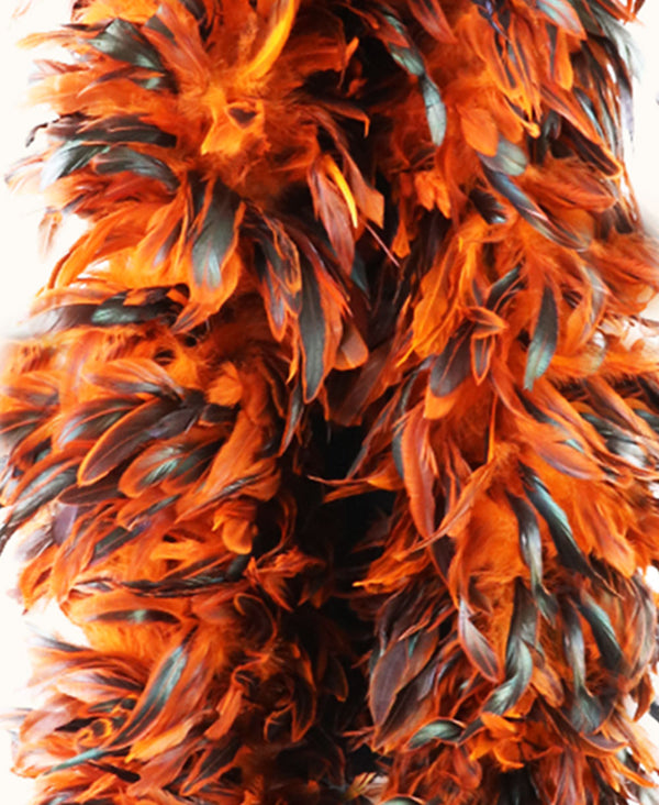 Orange Lightweight Coque Schlappen feathers Boa