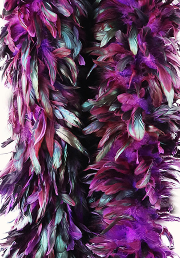 Purple Lightweight Coque Schlappen feathers Boa