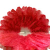 single layer Ostrich Feather Fan Double side Full open 180 degree 25"x 52"