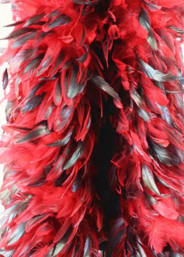 Red Lightweight Coque Schlappen feathers Boa