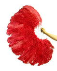 Load image into Gallery viewer, single layer Ostrich Feather Fan Double side Full open 180 degree 25"x 52"
