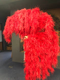 Load image into Gallery viewer, Custom color Waterfall Fan Ostrich Feathers Boa Fan 42"x 78"
