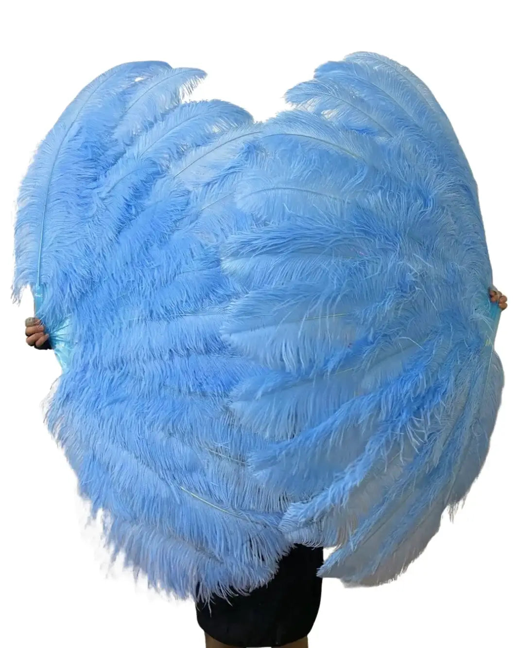 Professional Triple Layers Ostrich Feather Fan 32"x 54"