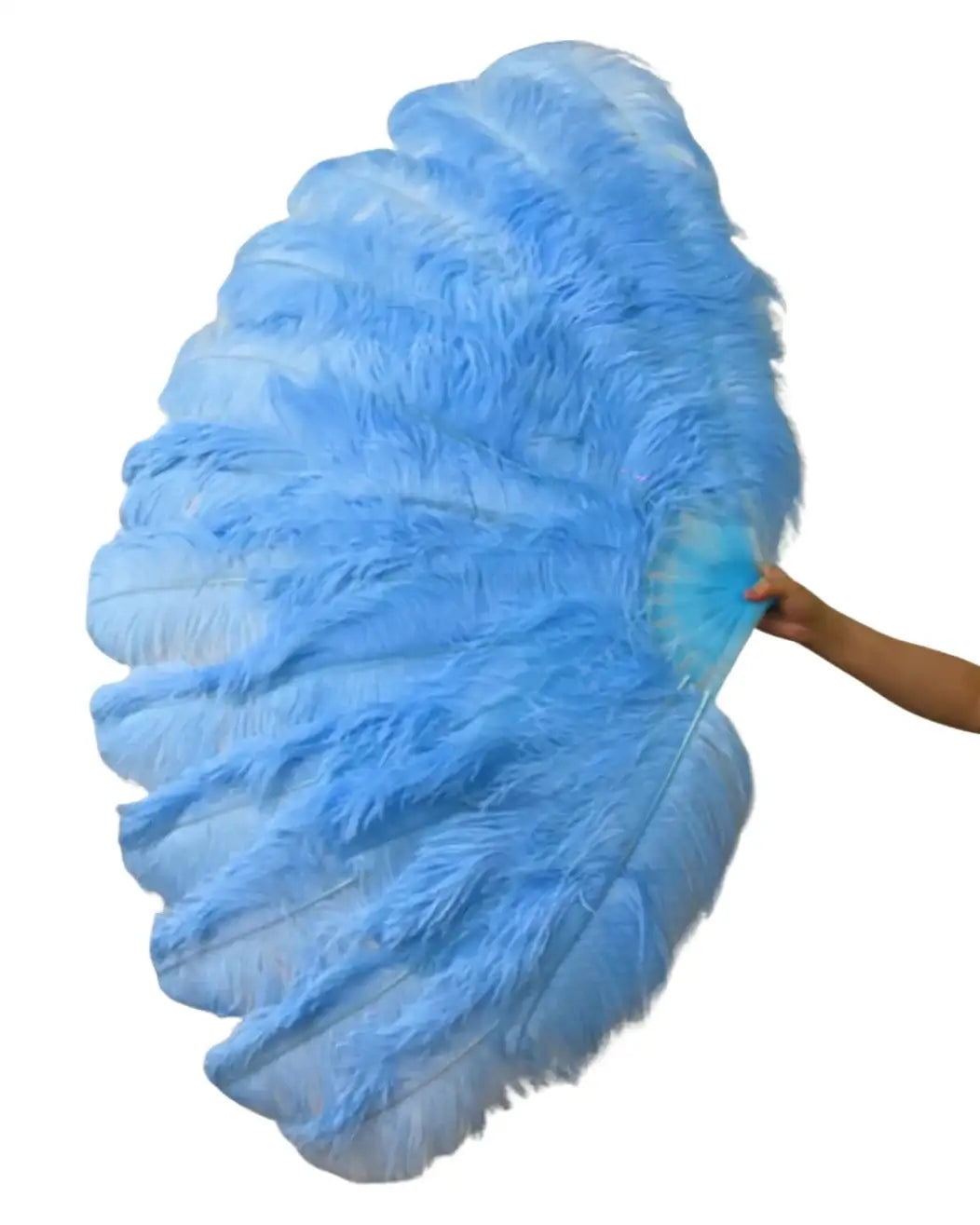 Professional Triple Layers Ostrich Feather Fan 32"x 54"