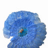 Beginner sky blue Marabou & Ostrich Feather fan 21"x 38"