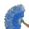 Beginner sky blue Marabou & Ostrich Feather fan 21"x 38"